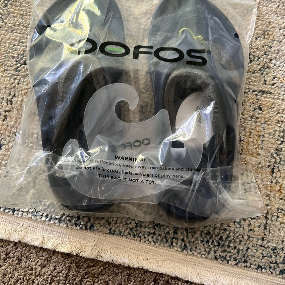 OOFOS Navy Recovery Flip flops thong sandals shoes women size 12 Men’s size 10 - Picture 7 of 12